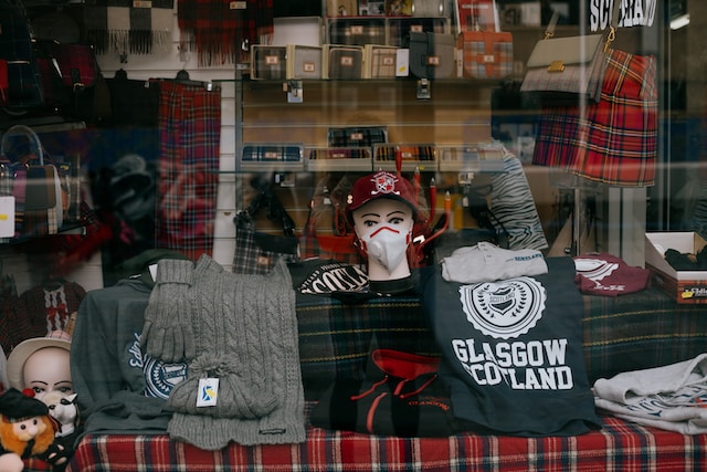Glasgow tourist shop window